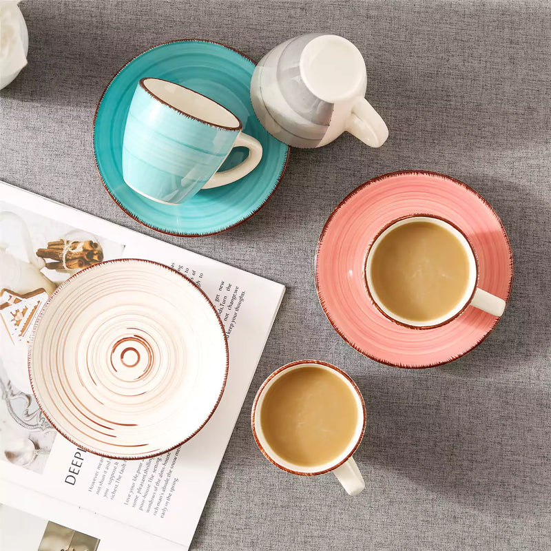 Bella Cups and Saucers Set of 4 - Image 7