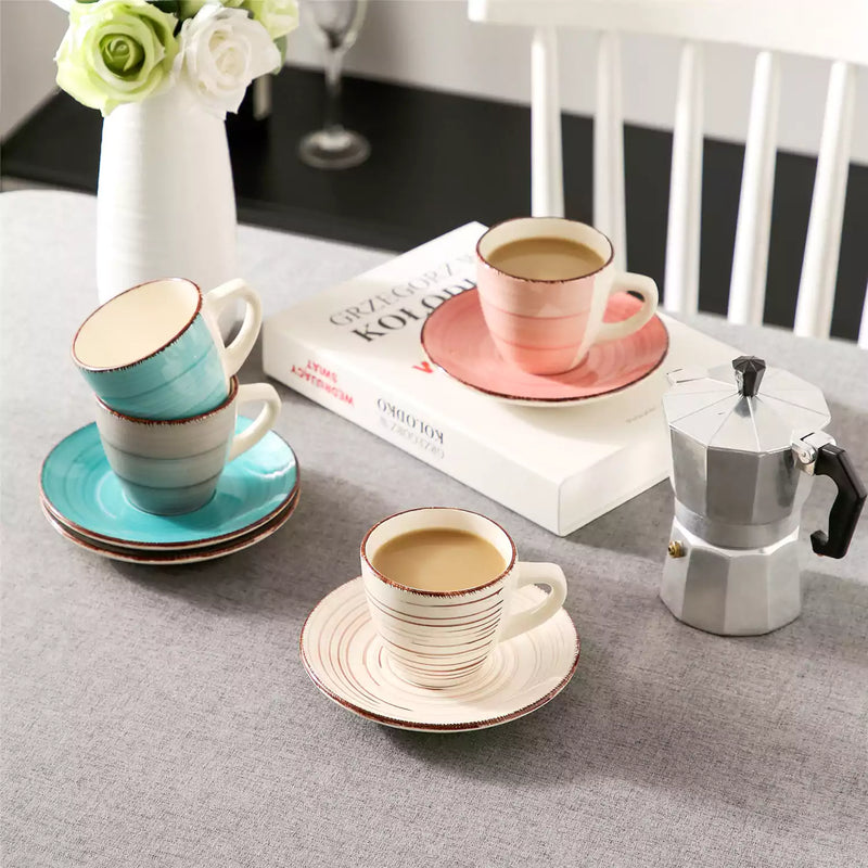Bella Cups and Saucers Set of 4 - Image 2