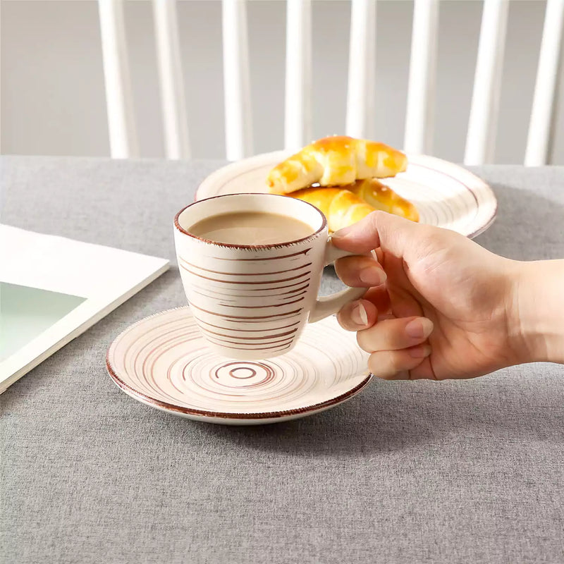 Bella Cups and Saucers Set of 4 - Image 8