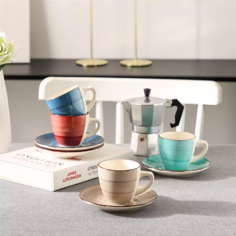 Bella Cups and Saucers Set of 4 - Image 11