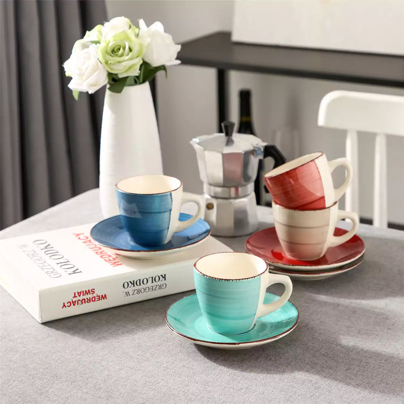 Bella Cups and Saucers Set of 4 - Image 10