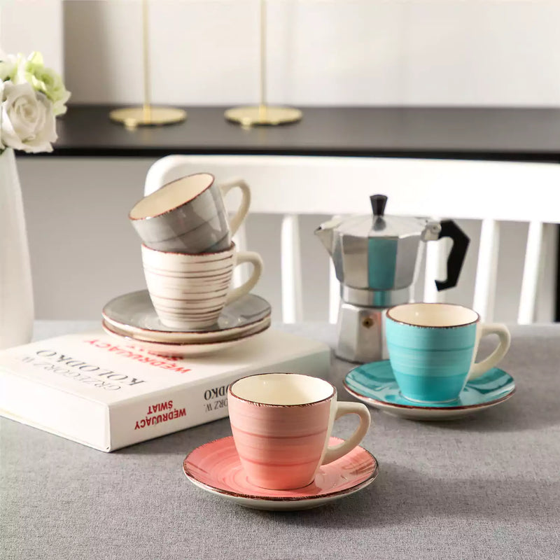 Bella Cups and Saucers Set of 4 - Image 4