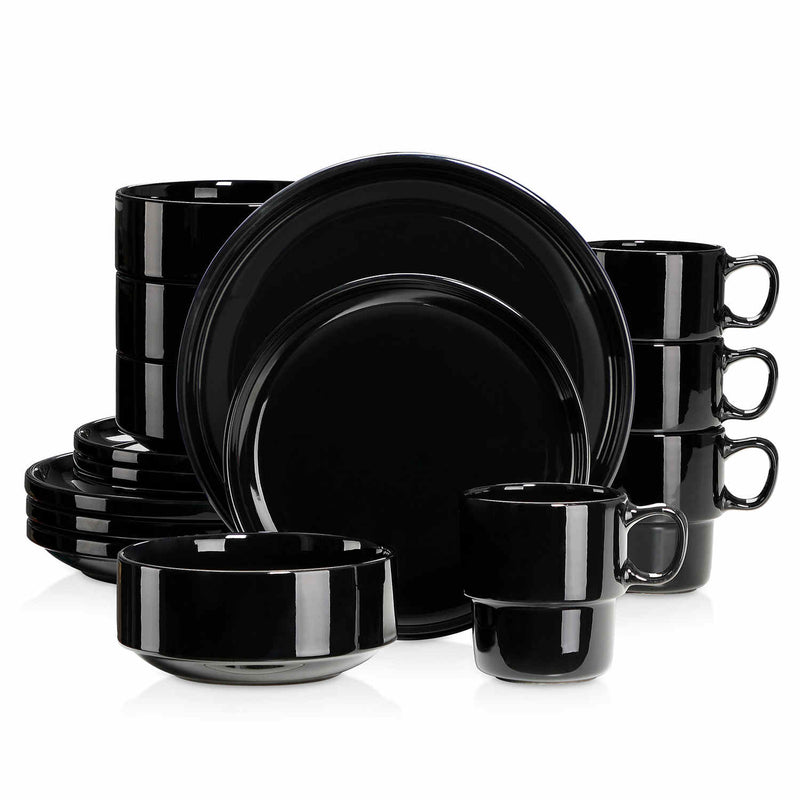 LOVECASA 16 Piece Porcelain Dinnerware Set