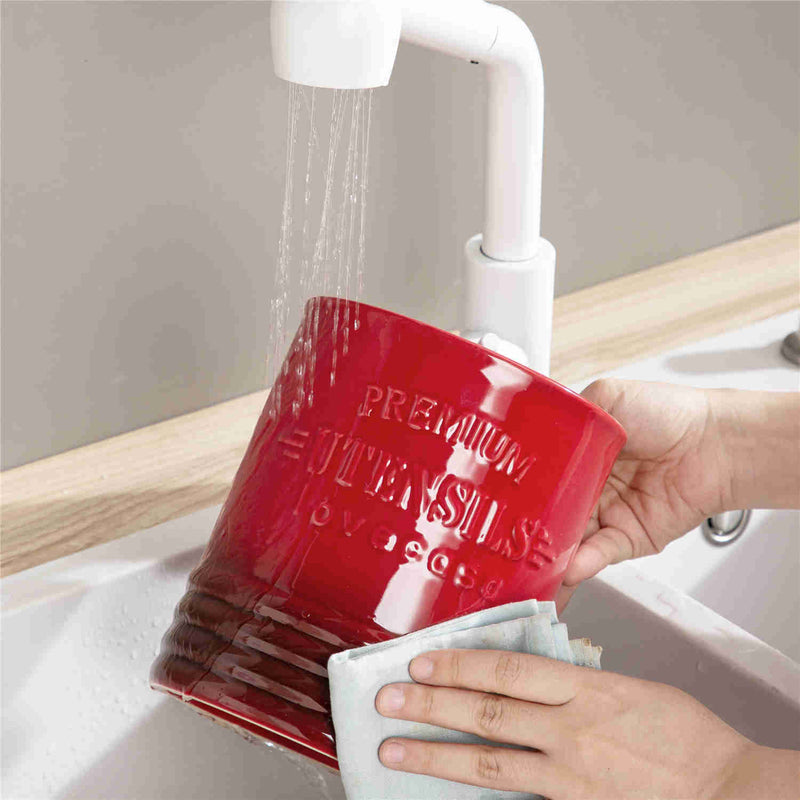 LOVECASA Embossed Utensil Crock - Image 5