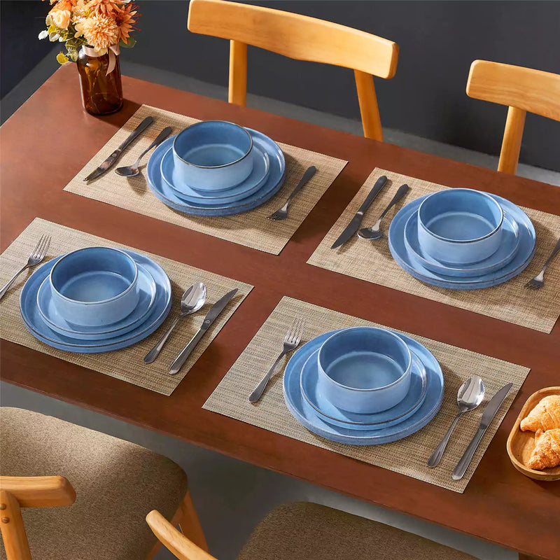 Anya Straight-Edge 12 Piece Dinnerware Set - Image 5