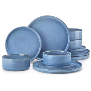 Anya Straight-Edge 12 Piece Dinnerware Set
