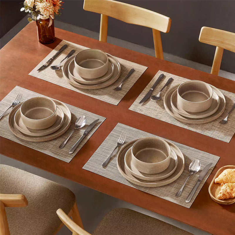 Anya Straight-Edge 12 Piece Dinnerware Set - Image 11