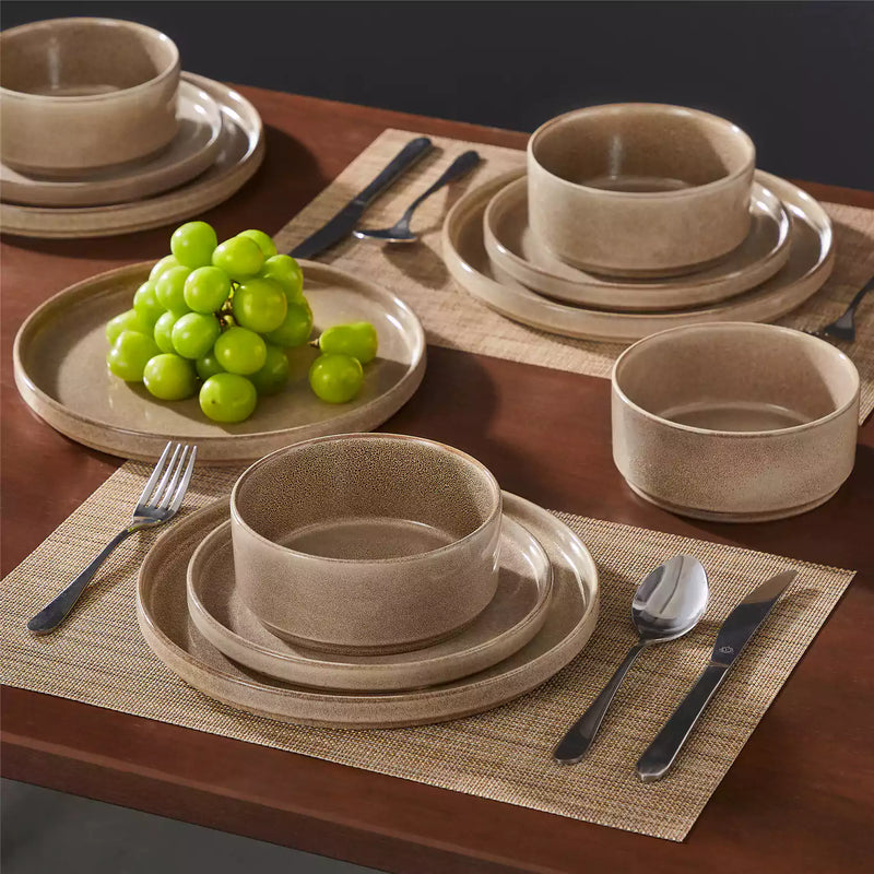 Anya Straight-Edge 12 Piece Dinnerware Set - Image 10