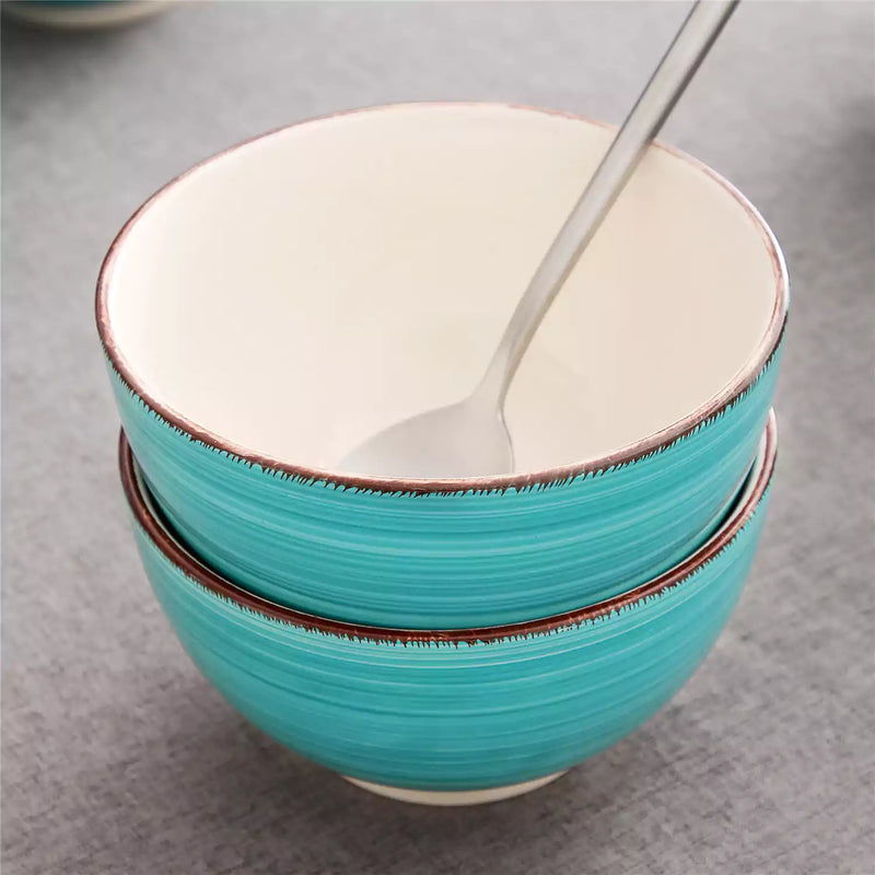 Bella Turquoise Cereal Bowl Set of 4 - Image 5