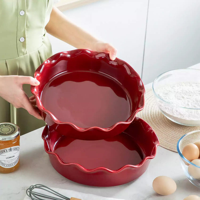 Cherry Red Fluted Pie Pan - Image 5