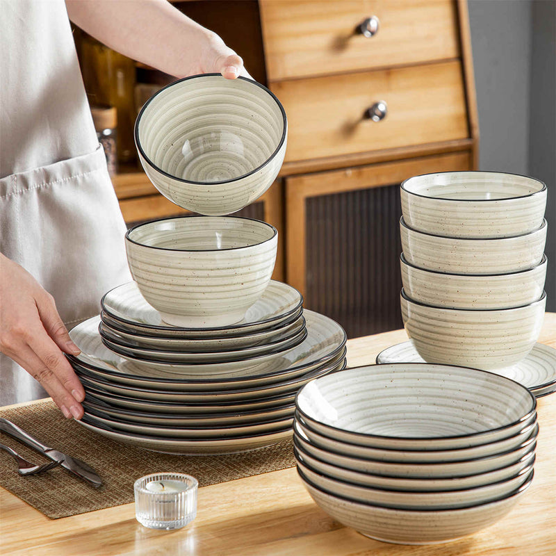 Bonbon Double-Sided 24 Piece Dinnerware Set - Image 8