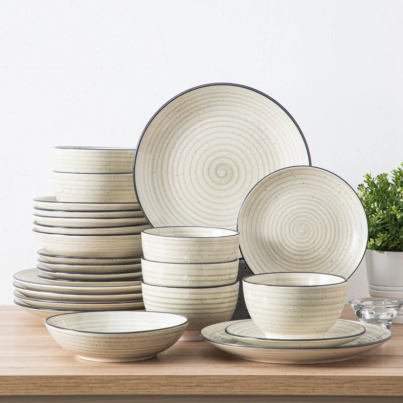 Bonbon Double-Sided 24 Piece Dinnerware Set - Image 2