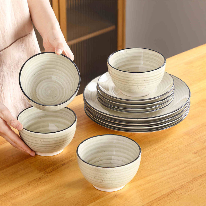 Bonbon Double-Sided 12 Piece Dinnerware Set - Image 6