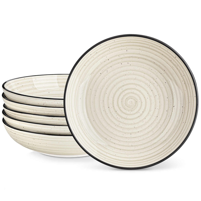 Bonbon Large Double-Sided Pasta Bowls Set of 6 - Image 7