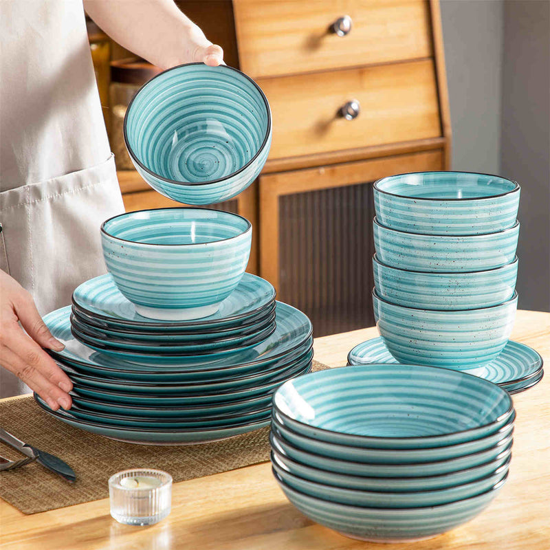 Bonbon Double-Sided 24 Piece Dinnerware Set - Image 16