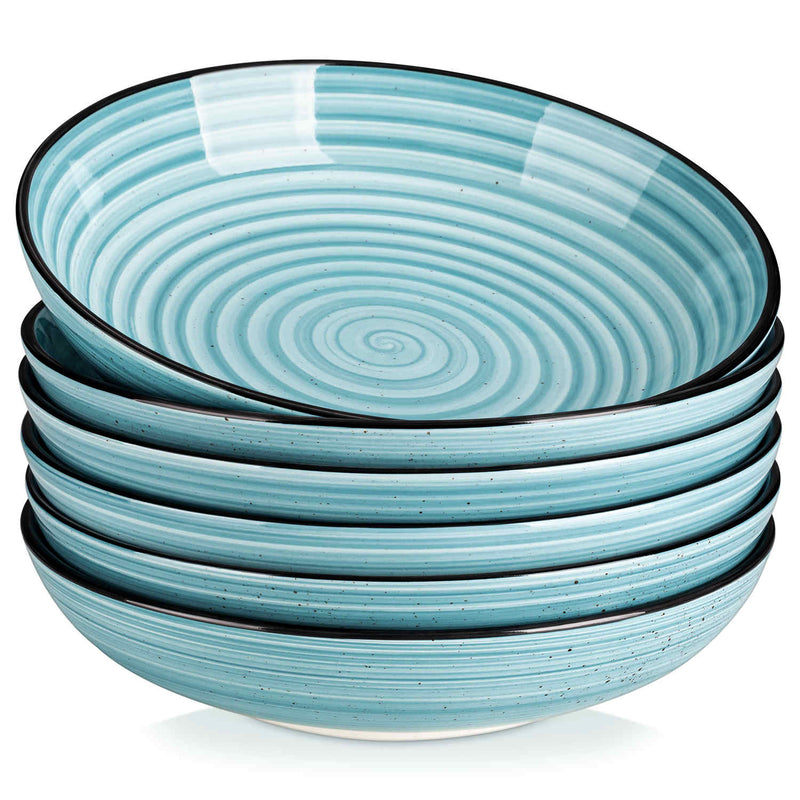Bonbon Large Double-Sided Pasta Bowls Set of 6 - Image 8