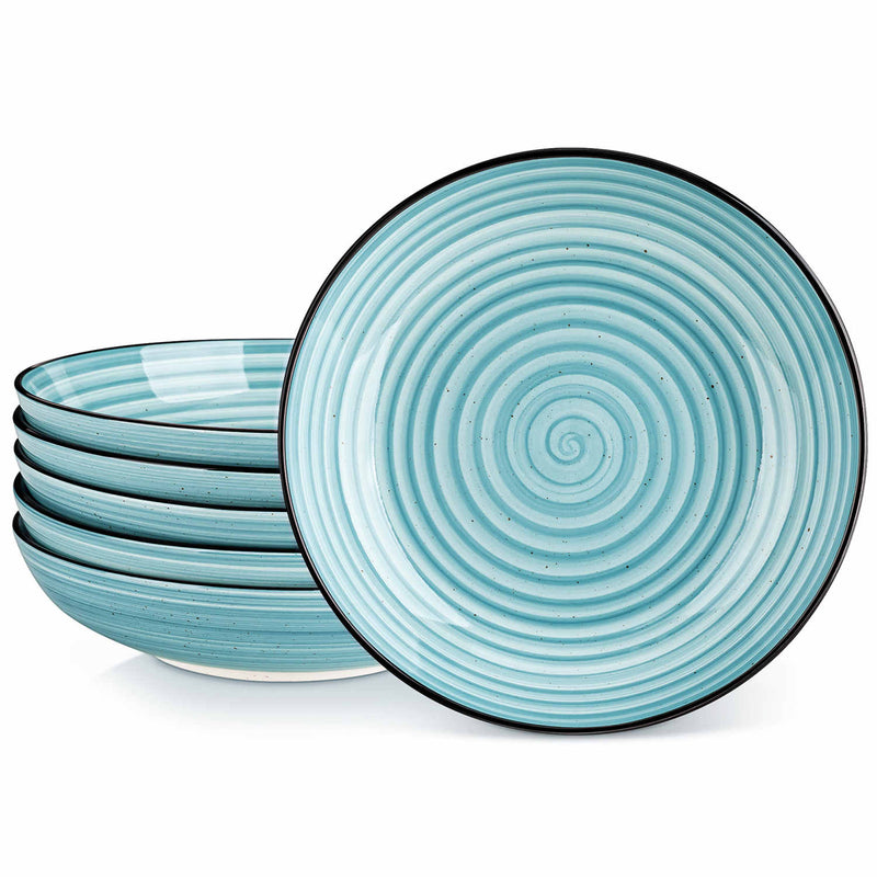 Bonbon Large Double-Sided Pasta Bowls Set of 6 - Image 14