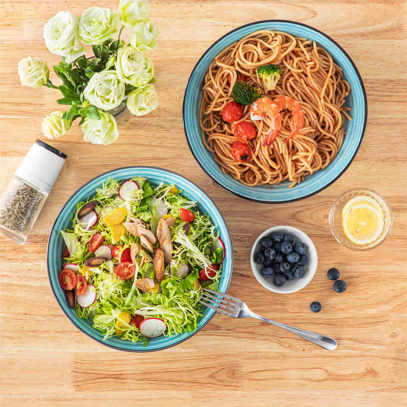 Bonbon Large Double-Sided Pasta Bowls Set of 6 - Image 10