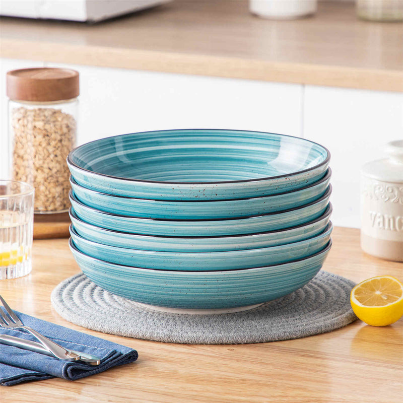 Bonbon Large Double-Sided Pasta Bowls Set of 6 - Image 11