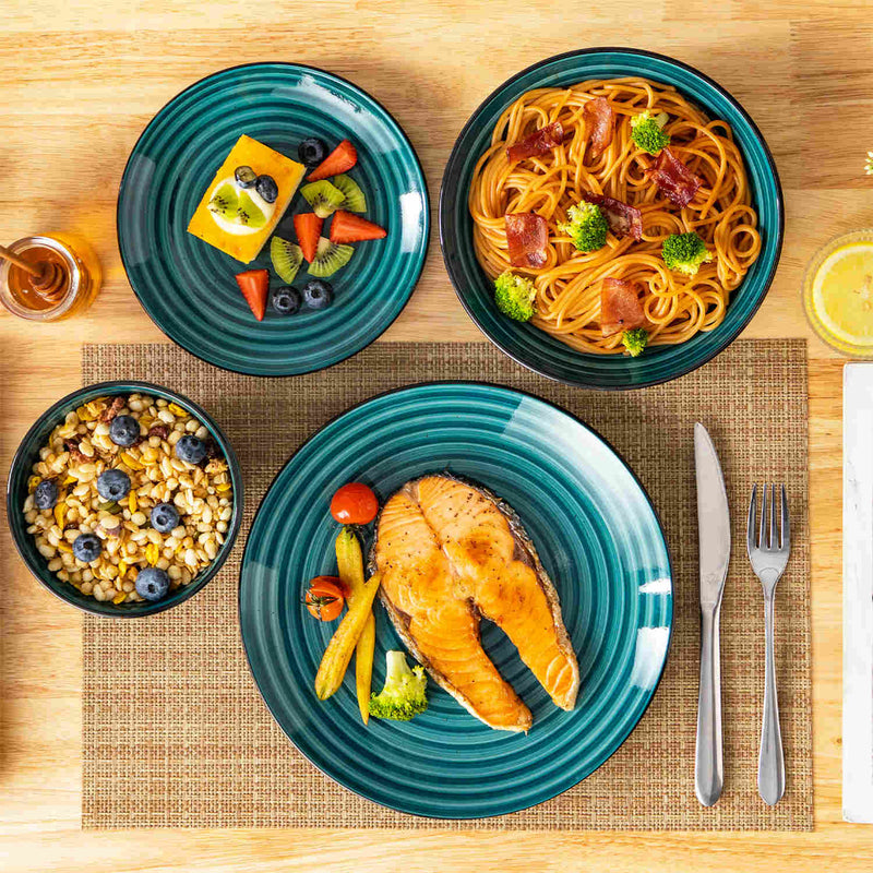 Bonbon Double-Sided 24 Piece Dinnerware Set - Image 20