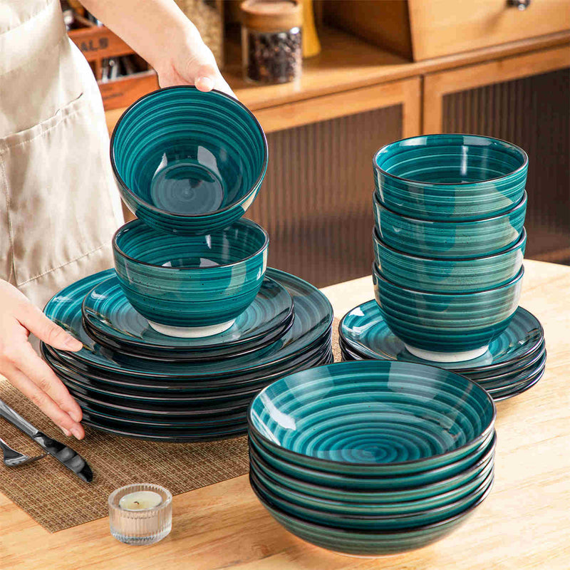 Bonbon Double-Sided 24 Piece Dinnerware Set - Image 24