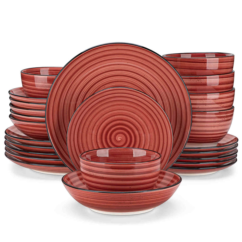 Bonbon Double-Sided 24 Piece Dinnerware Set - Image 25