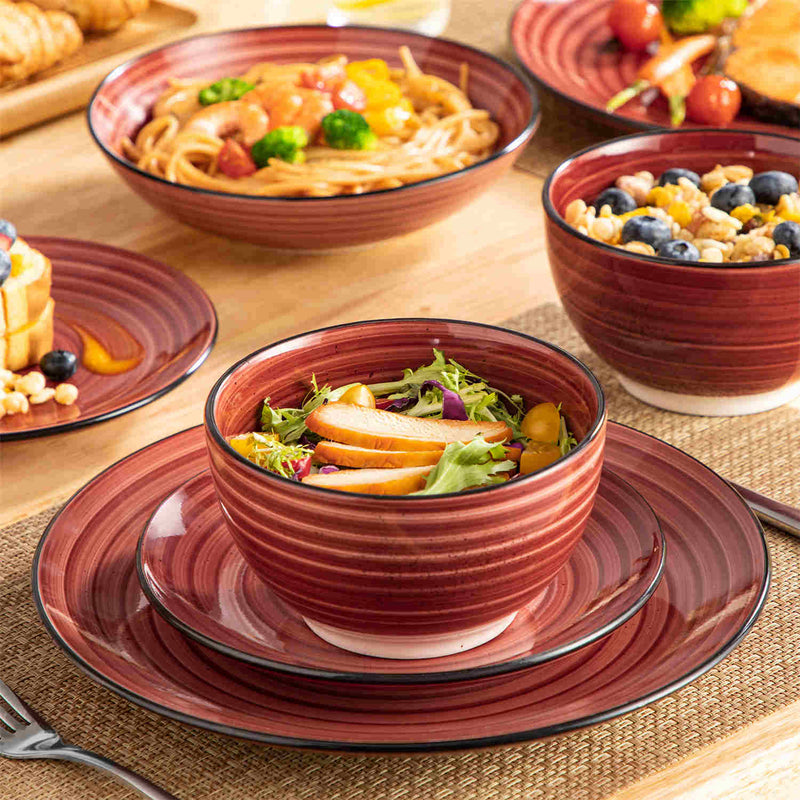 Bonbon Double-Sided 24 Piece Dinnerware Set - Image 28