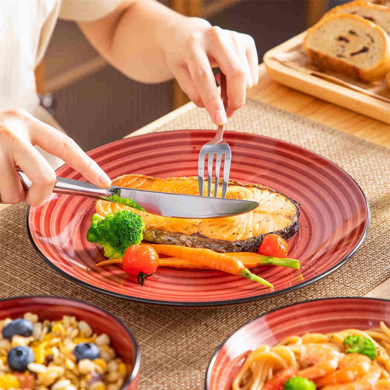 Bonbon Double-Sided 24 Piece Dinnerware Set - Image 29