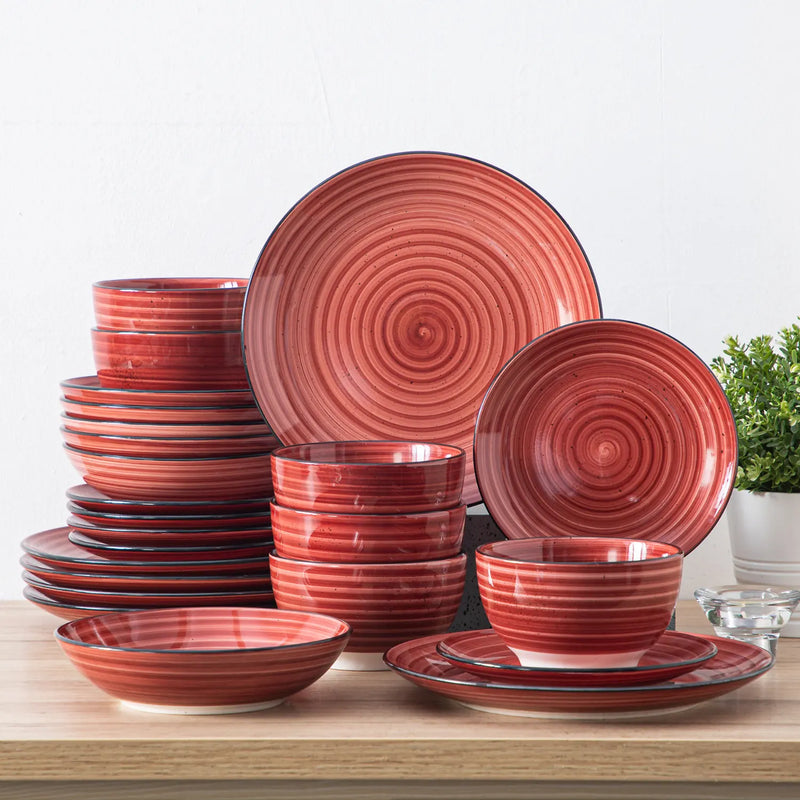 Bonbon Double-Sided 24 Piece Dinnerware Set - Image 26