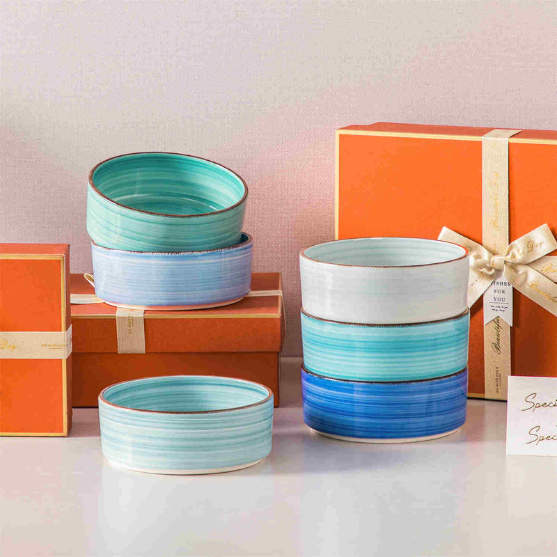 Bonita Straight-Edge Cereal Bowls Set of 6 - Image 6