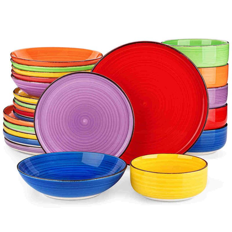 Bonita Lipped-Edge 24 Piece Dinnerware Set - Image 8