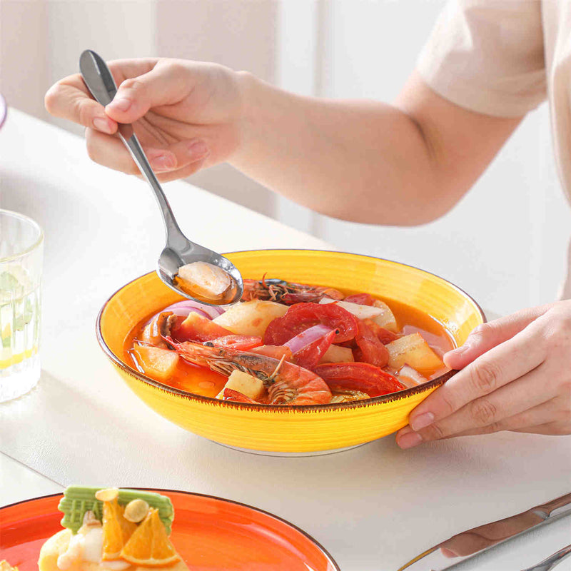 Bonita Lipped-Edge 24 Piece Dinnerware Set - Image 10