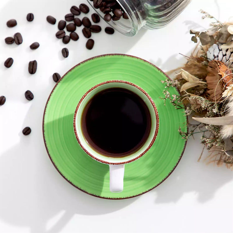 Bonita Multicolor Cups and Saucers Set of 6 - Image 5