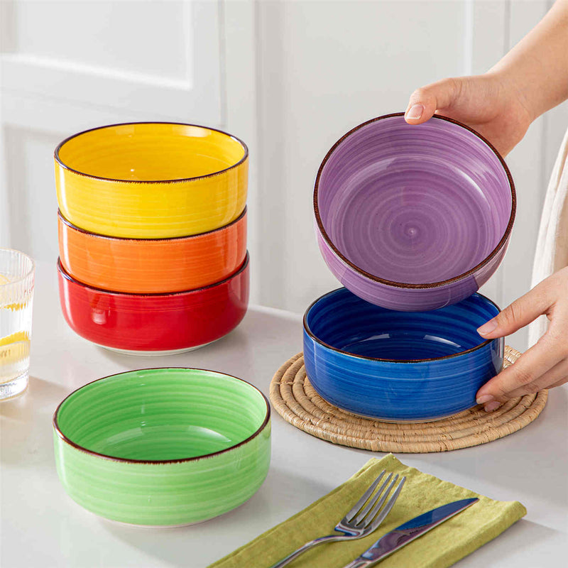 Bonita Deep Round Cereal Bowls Set of 6 - Image 4