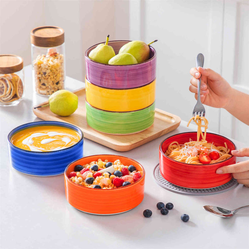 Bonita Straight-Edge Cereal Bowls Set of 6 - Image 10