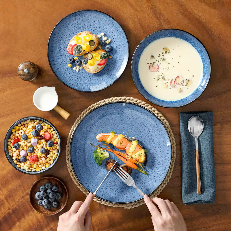 Bubble 16 Piece Dinnerware Set with Soup Bowls - Image 5