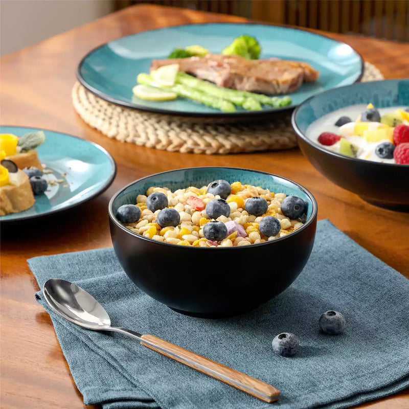 Bubble 16 Piece Dinnerware Set with Soup Bowls - Image 34
