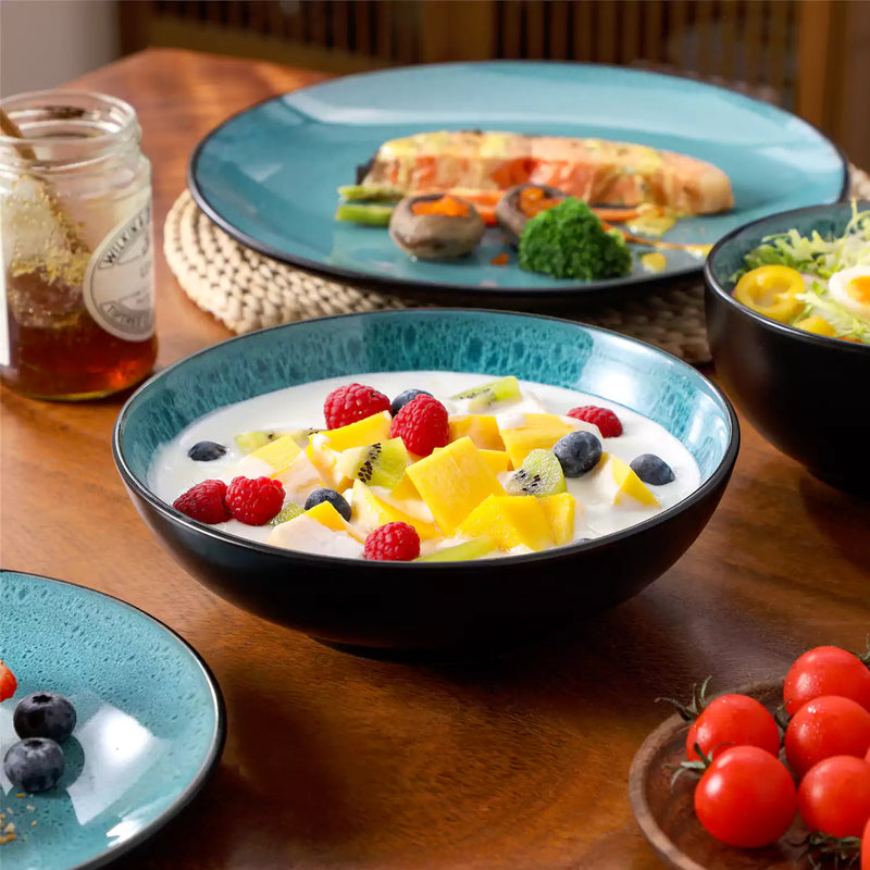 Bubble 16 Piece Dinnerware Set with Soup Bowls - Image 39