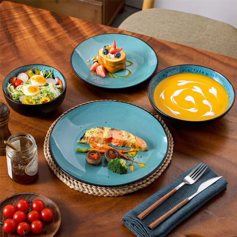 Bubble 16 Piece Dinnerware Set with Soup Bowls - Image 33