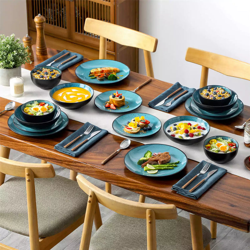 Bubble 16 Piece Dinnerware Set with Soup Bowls - Image 42