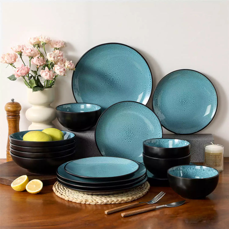Bubble 16 Piece Dinnerware Set with Soup Bowls - Image 46