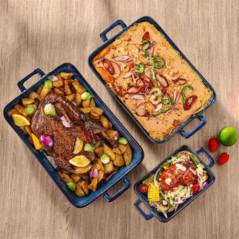 Bakeware Set Blue Baking Dishes - Image 2