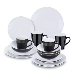 Lento 16 Piece White Dinnerware Set