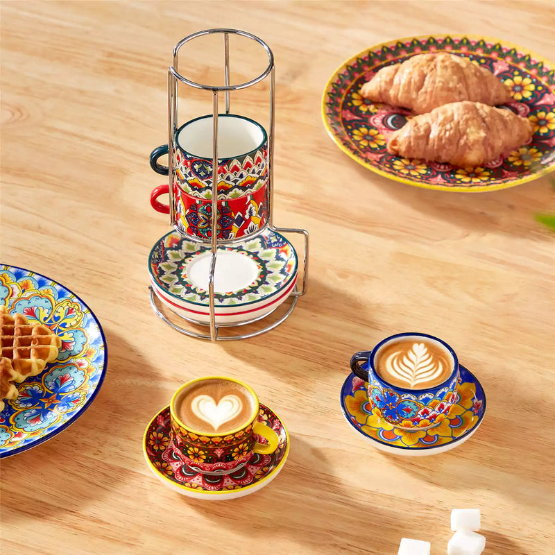 Lumi Coffee Cup and Saucer Set of 6 - Image 3