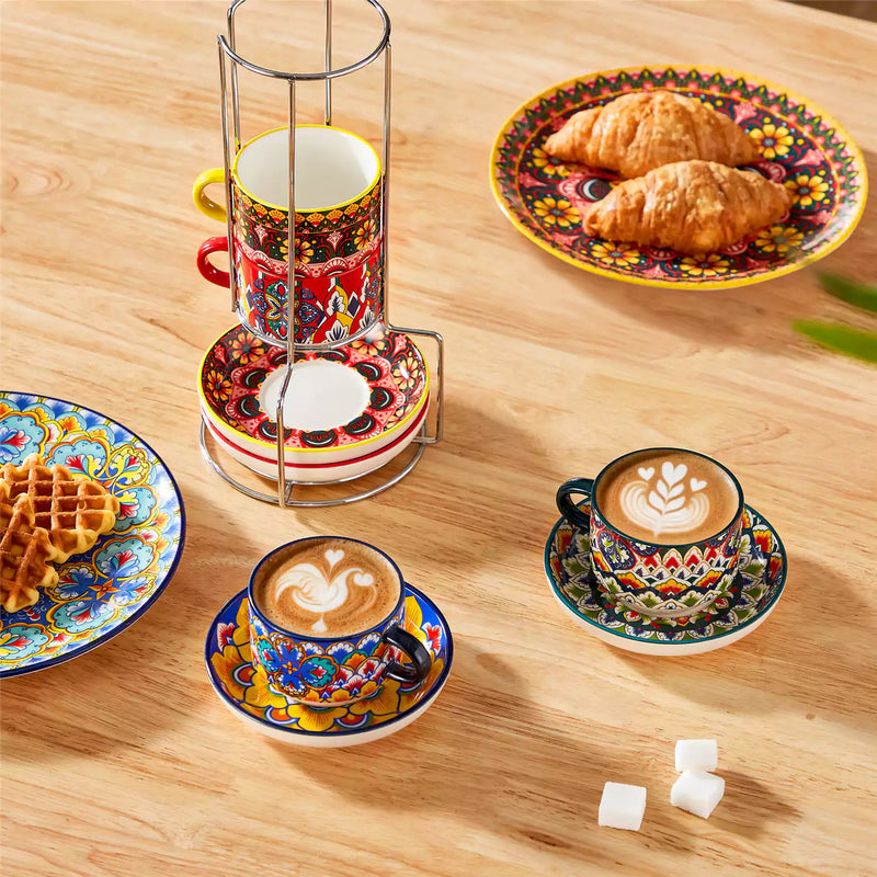 Lumi Coffee Cup and Saucer Set of 6 - Image 9