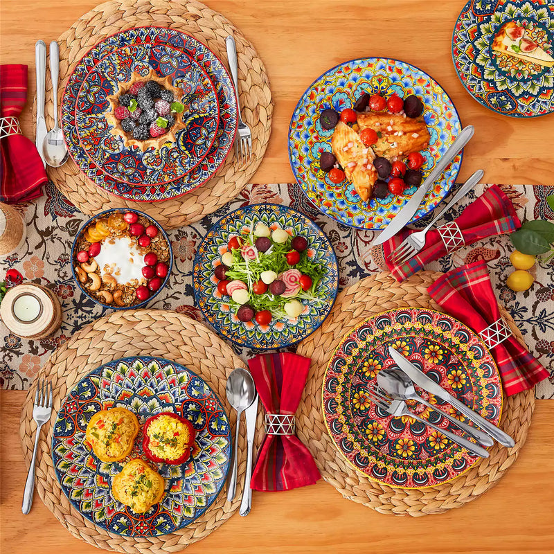Lumi 18 Piece Dinnerware Set with Double-Sided Bowls - Image 3