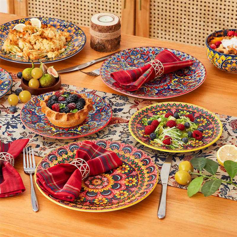 Lumi 18 Piece Dinnerware Set with Double-Sided Bowls - Image 5