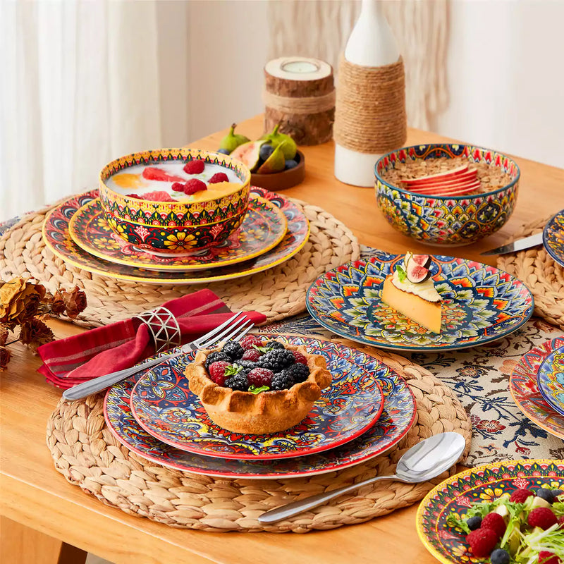 Lumi 18 Piece Dinnerware Set with Double-Sided Bowls - Image 7