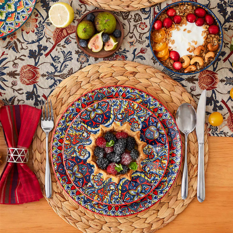 Lumi 18 Piece Dinnerware Set with Double-Sided Bowls - Image 8