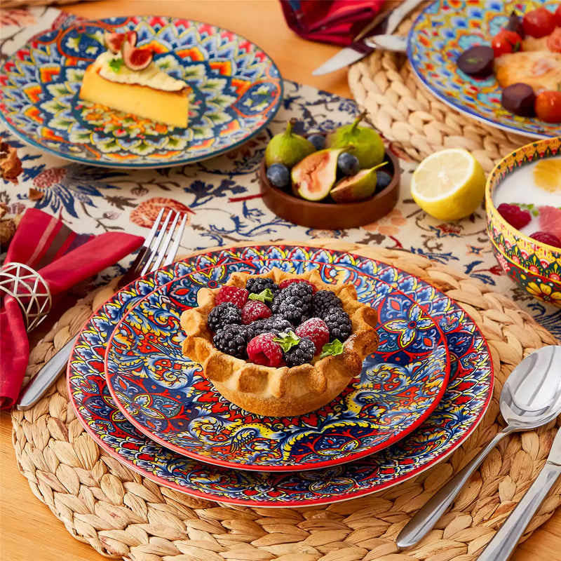 Lumi 18 Piece Dinnerware Set with Double-Sided Bowls - Image 9